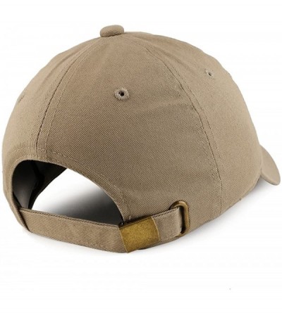Baseball Caps Number 1 Dad Embroidered Low Profile Soft Cotton Dad Hat Cap - Khaki - CF18D59SZ5E $37.73