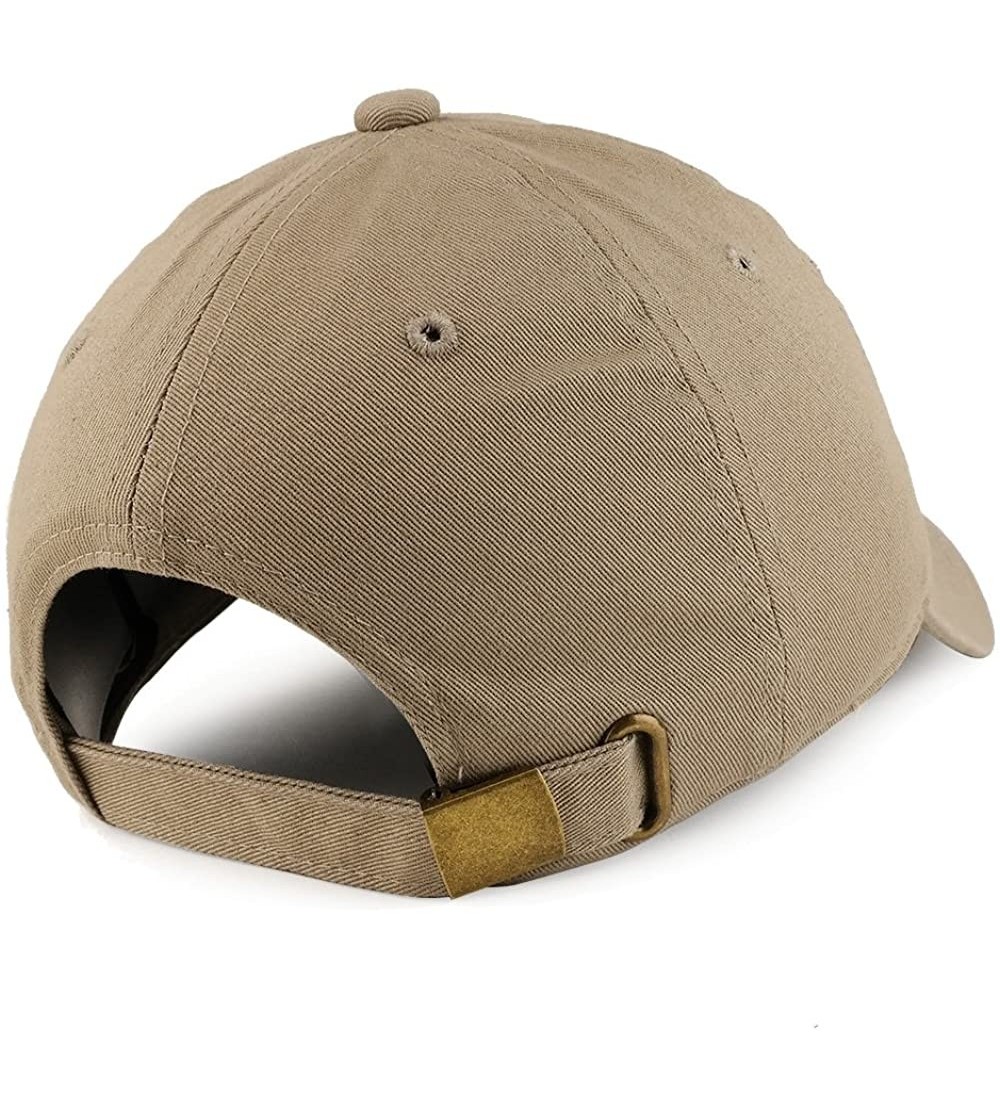 Number 1 Dad Embroidered Low Profile Soft Cotton Dad Hat Cap - Khaki ...
