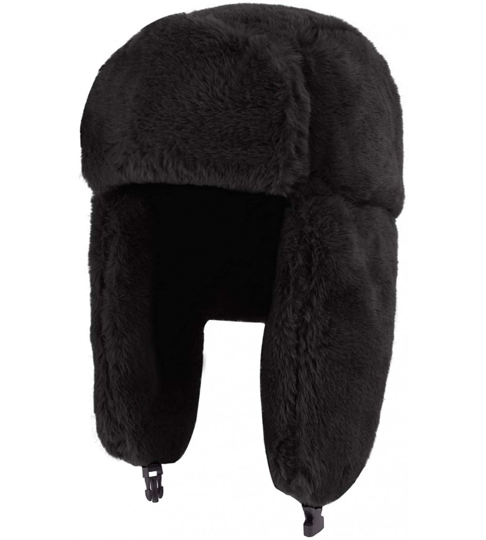 Bomber Hats Winter 3 in 1 Thermal Fur Lined Trapper Bomber Hat with Ear Flap Full Face Mask Windproof Baseball Ski Cap - CZ18...