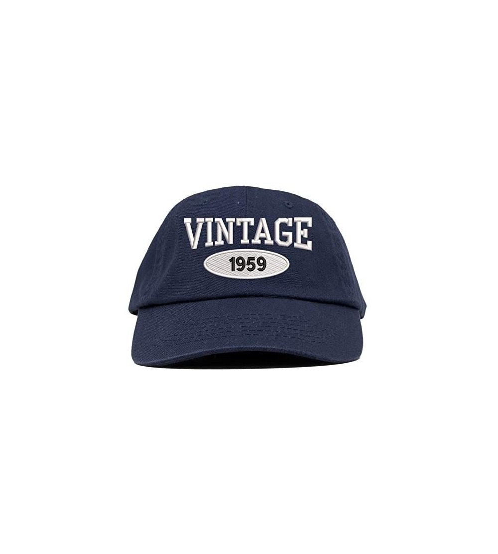 Baseball Caps Vintage 1959 61st Birthday Embroidered Relaxed Fitting Dad Cap - Vc300_navy - CN18QGMLA7Z $13.83