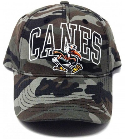 Baseball Caps NCAA Wide Out Grey Camo Adjustable Hat - University of Miami - Hurricanes - CP1875Q8Q6U $13.45