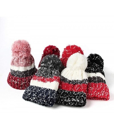 Skullies & Beanies Crochet Hat- Women Winter Cute Knit Hat - Fashion Beanie Hairball Warm Cap-Wonderful Gifts - Multicolor -4...