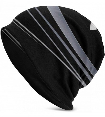 Skullies & Beanies Unisex Comfortable Slouchy Beanie Hat Stretchy Baggy Skull Cap - Gun-platinum Style Black - C518AMQXMKK $1...
