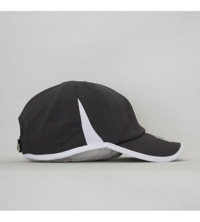 Baseball Caps Plain Pro Cool Mesh Low Profile Adjustable Baseball Cap - Upf 50+ Charcoal Gray/White - CR18ERK24ZQ $19.96