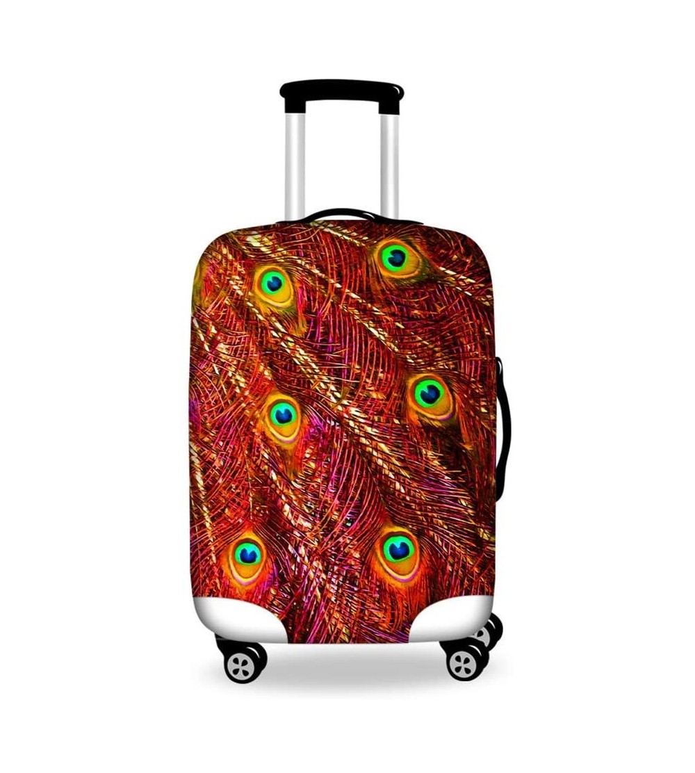 Sun Hats Vintage Feather Pattern Dust Scratch Resistance Luggage Protector Cover for 18-21 Inch Suitcase - CL188N7K7R2 $18.74