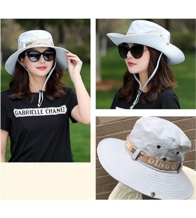 Bucket Hats Fishing Sun Boonie Hat Waterproof Summer UV Protection Safari Cap Outdoor Hunting Hat - Gray - C318HMO3G9A $12.43