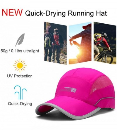 Baseball Caps Running Cap Water Repellent Sport Hat for Men (7-7 1/2) - Original Version Rose Red - CQ18EME30S5 $12.30