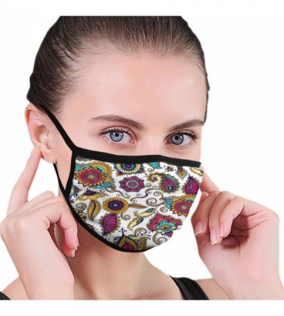 Balaclavas Colorful Dog Paw Print Black Washable Face Mask with Adjustable Straps Mask for Kids Man and Woman - 32 Black - C7...