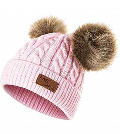 Skullies & Beanies Wool Hats for Women Winter Womens Slouchy Beanie Hat Knit Warm Snow Ski Skull Cap - Pink 3 - CZ193GKM7H8 $...