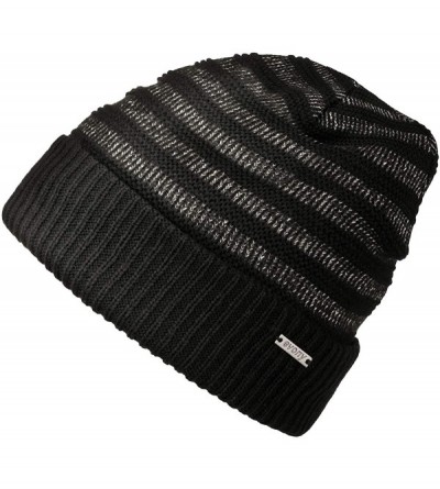 Skullies & Beanies Cuffed Beanie Hat - Warm Fleece Band Inside The hat - BE16 - Black - CH18NS4YA03 $8.82