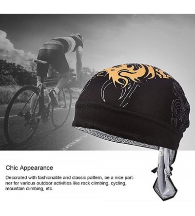 Skullies & Beanies Sweat Wicking Beanie Skull Cap Adjustable Cycling Hat Wrap Dew Rag Women Men - Dragon - CJ18E5HXKYG $8.30
