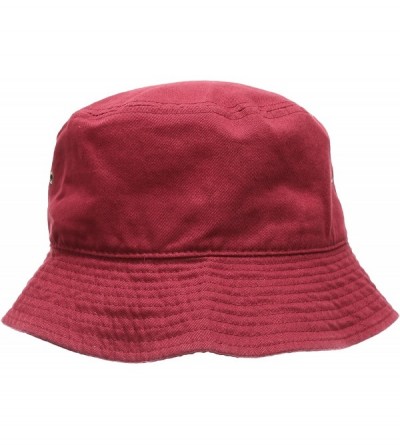 Bucket Hats Summer 100% Cotton Stone Washed Packable Outdoor Activities Fishing Bucket Hat. - Burgundy - C9183D74ISU $10.84