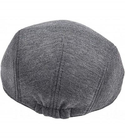Newsboy Caps Men's Flat Hat Sun Berets Cap Blend Newsboy Ivy Hat Blend Classic Beret Hat - Grey - C1192O9L6KE $13.37