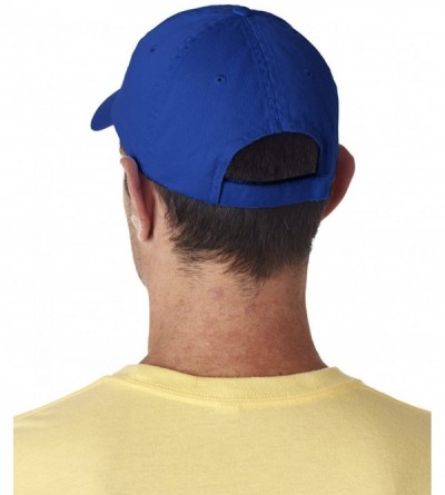 Baseball Caps Men's Classic Cut Washed Chino Unconstructed Twill Cap - Royal Blue - CG11476874L $9.05