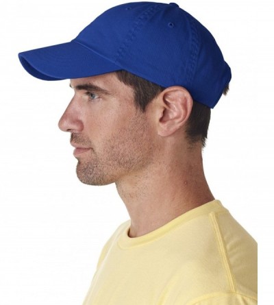 Baseball Caps Men's Classic Cut Washed Chino Unconstructed Twill Cap - Royal Blue - CG11476874L $9.05