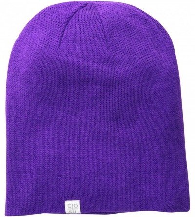 Skullies & Beanies Men's Flt Unisex Beanie Hat - Purple - C911J28U6SJ $13.30