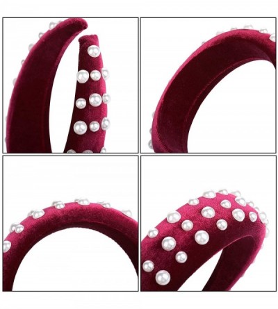 Headbands Knotted Headband Fashion Headpiece - wine red+navy blue - C218SWESMD6 $10.57