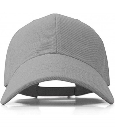 Baseball Caps Set of 2 Plain Adjustable Baseball Cap Classic Adjustable Hat Men Women Unisex Ballcap 6 Panels - Grey-2pack - ...