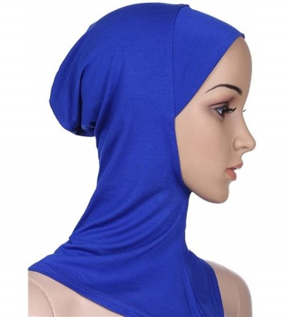 Balaclavas Inner Hijab Modal Cap Bandage Underscarf Also as Face Masks for Protection - Blue - C1196INGSZD $8.07
