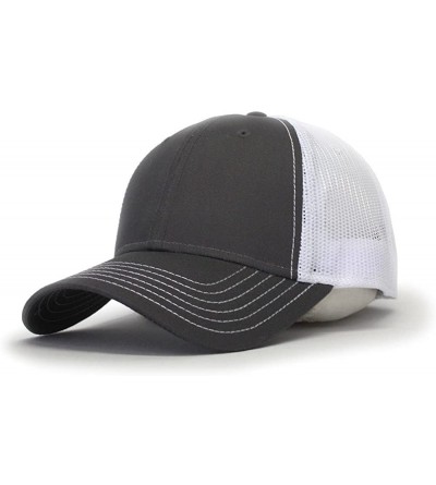 Baseball Caps Plain Cotton Twill Mesh Adjustable Snapback Low Profile Baseball Cap - Charcoal Gray/Charcoal Gray/White - CF18...
