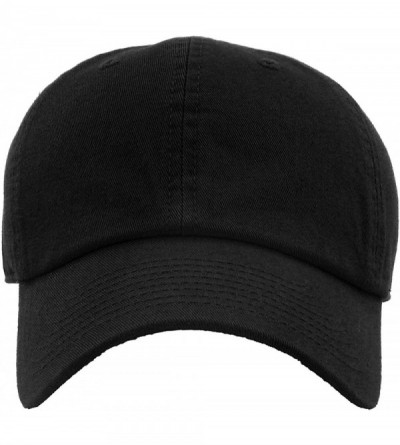 Baseball Caps Dad Hat Adjustable Plain Cotton Cap Polo Style Low Profile Baseball Caps Unstructured - Black - CU12FOW5NJD $9.58