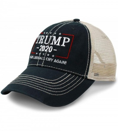 Baseball Caps 2020 Make Liberals Cry Again Campaign Embroidered US Trump Hat Baseball Bucket Trucker Cap - Tc101 Black - C518...