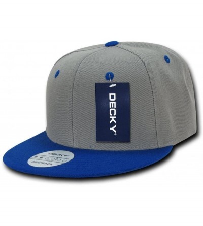Baseball Caps Men's Flat - Grey/Royal - C81199Q9B2B $10.79