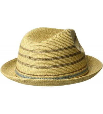 Fedoras Men's Lichter Braided Stripe Fedora Hat - Natural - C61860RRGC5 $62.56