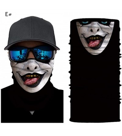Balaclavas Balaclava Face Mask-Ghost Skull Magic Scarf Bandana Sport Headband for Men - E Balaclavas - C4198D6Q5LC $11.08