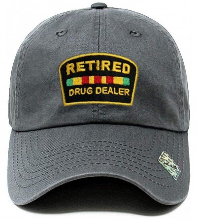 Baseball Caps Retired Drug Dealer Hat Dad Hat Cotton Baseball Cap Polo Style Low Profile PC101 - Pc101 Charcoal - C118Q6HCUHC...