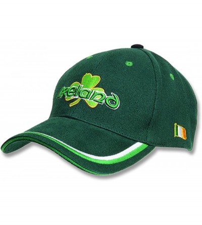 Baseball Caps Baseball Cap with Embossed Ireland Print and Shamrock- Green Colour - CV11ZF0TCG5 $14.26