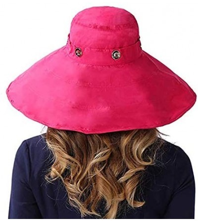 Sun Hats Women Men Cotton Sunhat UPF 50+ UV Protection Sun Hat Removable Neck Face Flap Cap - Rose Red-floral - C717AAI60DH $...