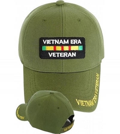 Baseball Caps Vietnam Era Veteran Ribbon Patch Mens Cap - Olive Green - C4188CSZ0RX $15.60