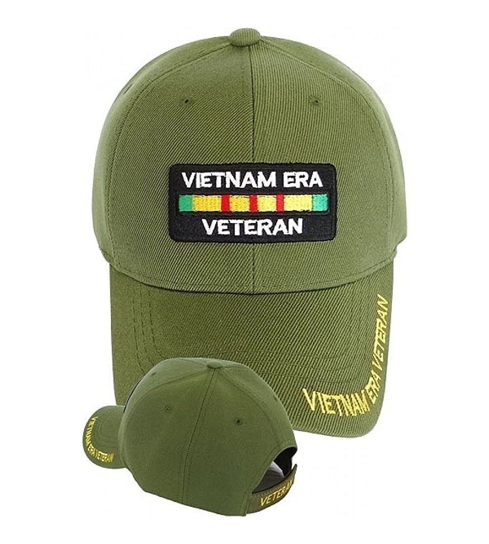 Baseball Caps Vietnam Era Veteran Ribbon Patch Mens Cap - Olive Green - C4188CSZ0RX $15.60