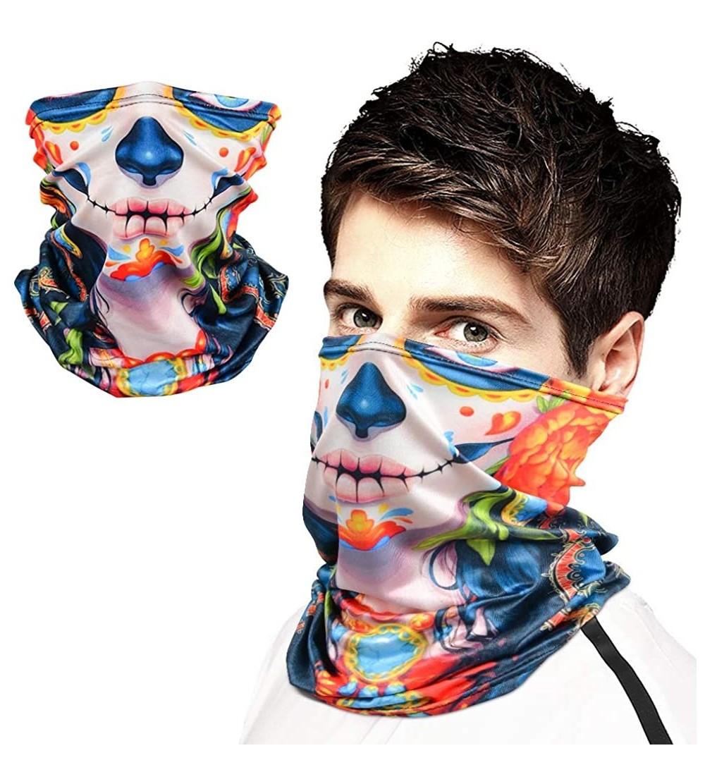 Balaclavas Bandana for Face Cover Dust Wind- Neck Gaiter Tube Mask Headwear- Face Cover for Women Men - Color 7 - CJ199X0LWSW...