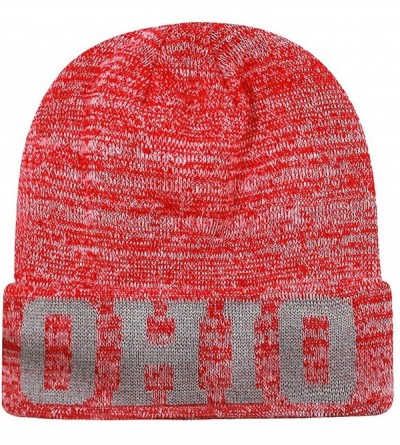 Skullies & Beanies Classic Cuff Beanie Hat Ultra Soft Blending Football Winter Skully Hat Knit Toque Cap - Sf200 Ohio - C818I...
