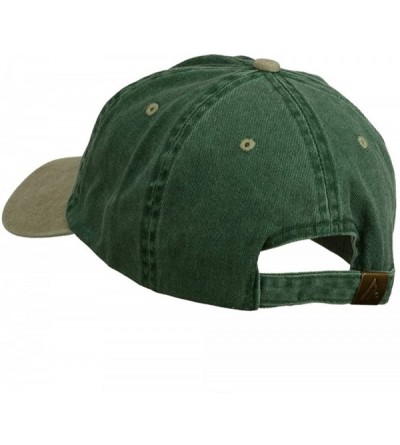 Baseball Caps US Route 66 Embroidered Pigment Dyed Washed Cap - Spruce Khaki - C011ONZ149L $22.06
