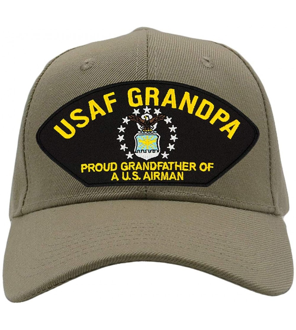 Baseball Caps Air Force Grandpa - Proud Grandfather of a US Airman Hat/Ballcap (Black) Adjustable One Size Fits Most - CH18KA...