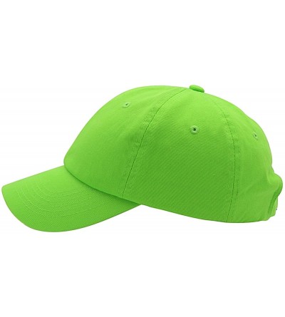 Baseball Caps Baseball Cap Men Women-Cotton Dad Hat Plain - Lime - CT12MAHRABV $11.15