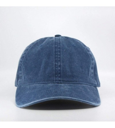 Baseball Caps Vintage Washed Dyed Cotton Twill Low Profile Adjustable Baseball Cap - Navy Blue - CP12EFFZMW3 $11.02