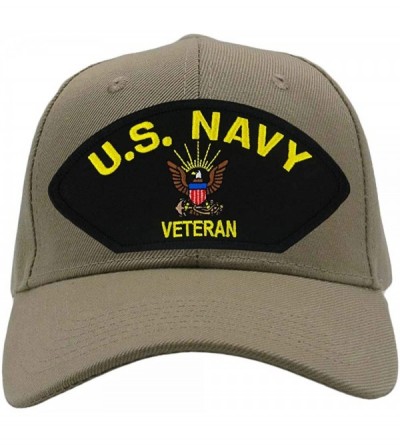 Baseball Caps US Navy Veteran Hat/Ballcap Adjustable One Size Fits Most - Tan/Khaki - C318HY52WCI $26.75