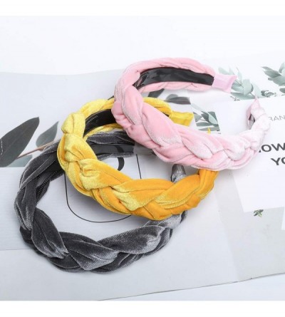Headbands Braided Headband Spanish Vintage - Yellow + pink + gray - CW18U6C08AM $10.58