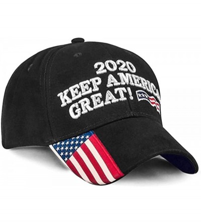 Baseball Caps Trump 2020 Keep America Great Campaign Embroidered USA Flag Hats Baseball Trucker Cap for Men and Women - C018Y...