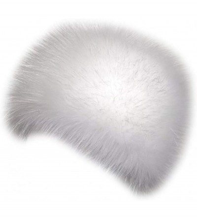 Skullies & Beanies Faux Fur Cossack Russian Style Hat for Ladies Winter Hats for Women - White - CL18S8XH53I $29.51
