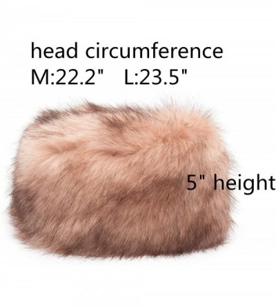 Skullies & Beanies Faux Fur Cossack Russian Style Hat for Ladies Winter Hats for Women - White - CL18S8XH53I $10.76