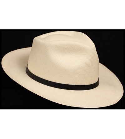 Sun Hats Leather Panama Hat Band - (Half Inch) - Black - CG185X2Z7W3 $13.59