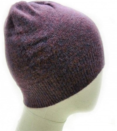 Skullies & Beanies Knitted Warm and Soft Premium Wool Mix Skull Cap Beanie Hat for Men and Women - Purple - CW189ZR9IOH $12.77