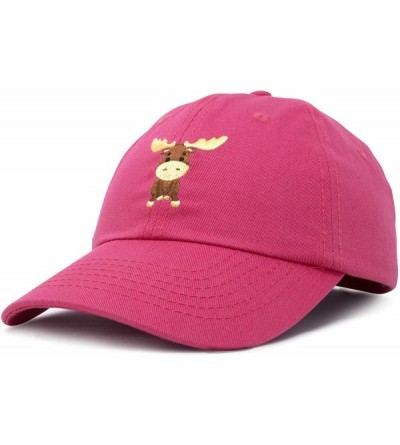 Baseball Caps Cute Moose Hat Baseball Cap - Hot Pink - C718LZ64WNW $13.78