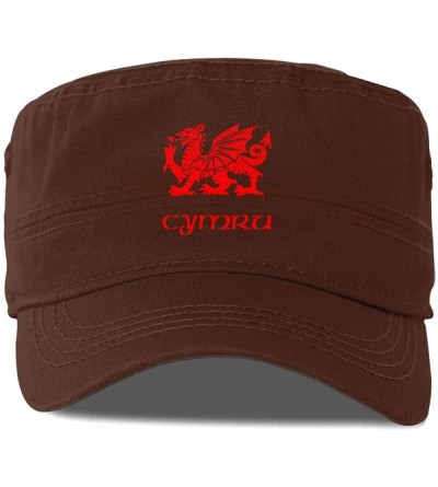 Baseball Caps Wales Welsh Dragon Yard Flag Cotton Newsboy Military Flat Top Cap- Unisex Adjustable Army Washed Cadet Cap - CA...