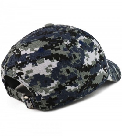 Baseball Caps Drone Pilot Embroidered Soft Crown 100% Brushed Cotton Cap - Navy Digital Camo - CS18TTE24YK $17.37